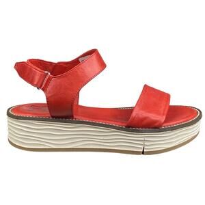 Miz Mooz Women's Vice Red Leather Sport Sandals Size 38 US 7.5/8